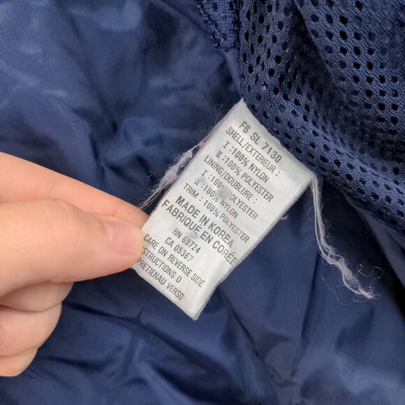 Columbia Womens Full Zip Jacket Coat Size L Blue Mesh Lining Logo - Picture 12 of 12